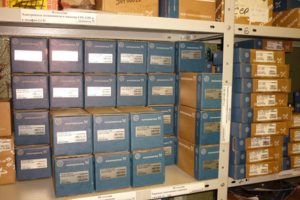 На складе запасных частей сервис-центра Грундфос