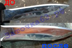 заточка ножа, производства Златоуст