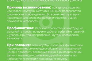 Поломка жесткого диска ноутбука
