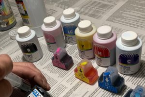 Заправка черного струйного картриджа