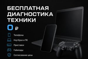 Диагностики неисправности бесплатная, даже при отказе от ремонта